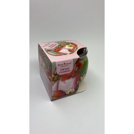 ŚWIECZKA ZAPACHOWA HOME AROMA - "CREAMY STRAWBERRY 70G